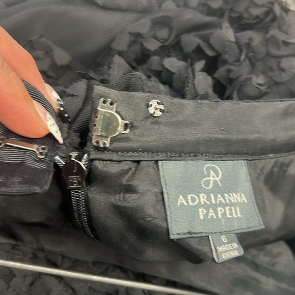 Adrianna papell BLACK & WHITE rosette flare long skirt - Picture 10 of 10